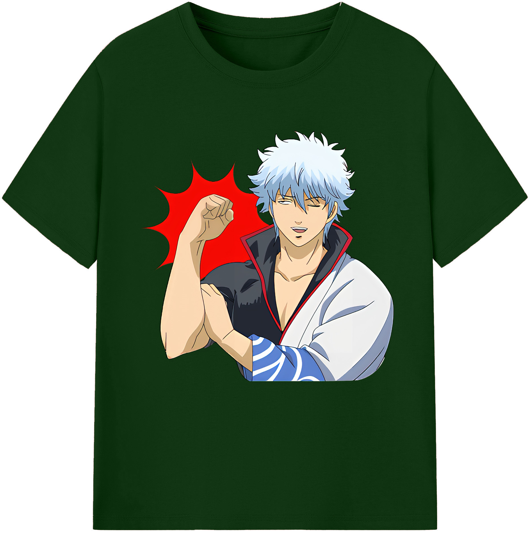 （画像用） ぎんたま 坂田銀時（さかたぎんとき） 神楽 志村新八（しむら しんぱち） GINTAMA Sakata Gintoki Kagura Shimura Shinpachi 綿100％半袖Tシャツ（フロントプリント）